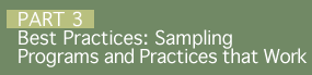 Part 3: Best Practices: Sampling Programs and Practices that Work