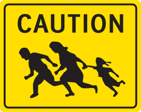 Family Running Sign