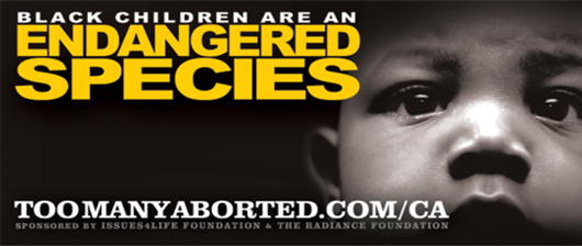 Black Children are and Endangered Species billboard