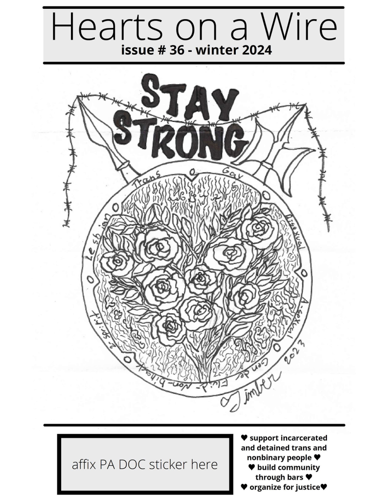 Cover of Hearts on a Wire newsletter, Winter 2024